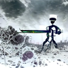 Biomedical man with a sword standing in a nuclear wasteland.png
