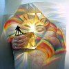 A giant cradling the sun in a prism.png
